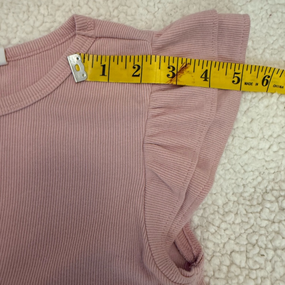 Pink Ruffled Sleeve Gap Top
